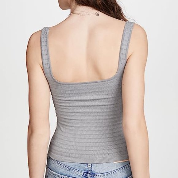 Free People Square One Seamless Cami - Heather Grey -  M/L - Picture 3 of 10